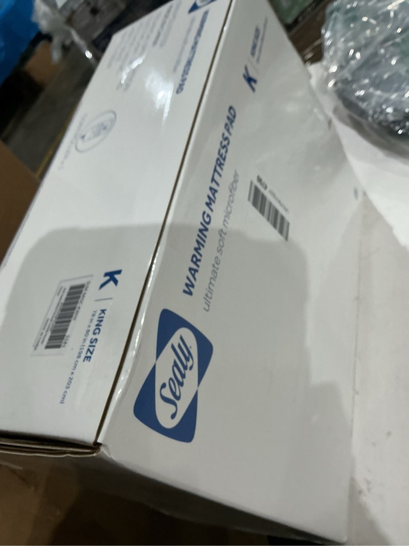 Condition photo showing Good Condition for sealy heated mattress pad king size single control for 2 zones, 9 heated settings & 1-9 hours auto shut off, luxury quilted bed warmer with etl certified, soft extra-cozy fabric king size 78" * 80"