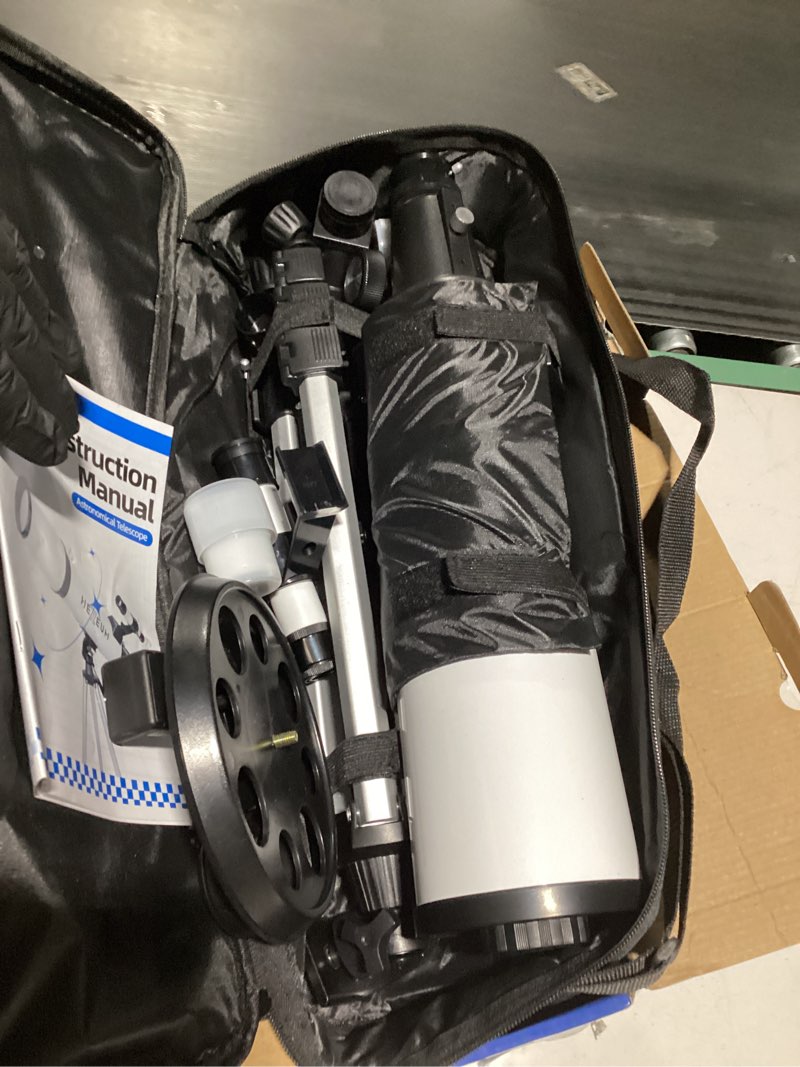 Condition photo showing Good Condition for Telescope for Adults High Powered, 80mm Aperture 600mm AZ Mount Refractor Telescope for Kids Beginners - Portable Telescopes for Adults Astronomy with Backpack, Phone Adapter, Moon Filter 80600white
