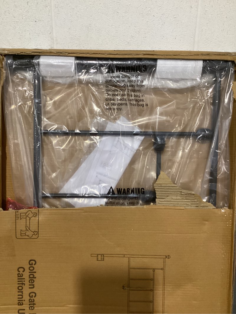 Condition photo showing Good Condition for Victorian Metal Headboards, Adjustable Height Iron Frame, Rustic Farmhouse Style, Elegant and Durable Design, Easy Assembly, Universal Fit for Kids & Adults, Queen Size, Black Finish Queen Victorian Black