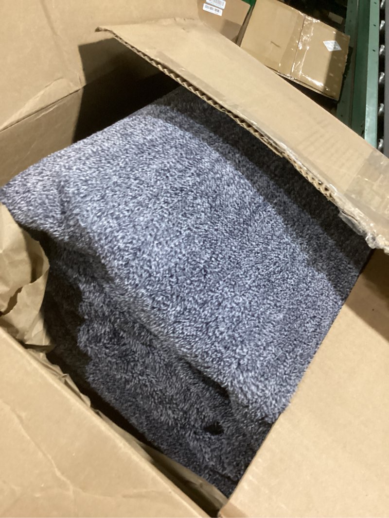 Condition photo showing Good Condition for FinRe?c 8x10 Washable Area Rugs for Bedroom Living Room, Low Pile Thin Rug Solid Color, Non-Slip Carpet Indoor for Home Decor (Navy Blue) Navy Blue 8' x 10' (Rectangular)