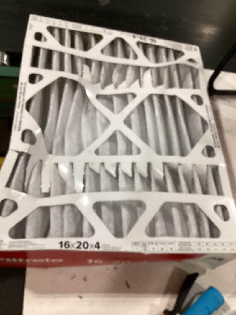 Condition photo showing As Is for filtrete filter 16x20x4, damaged
