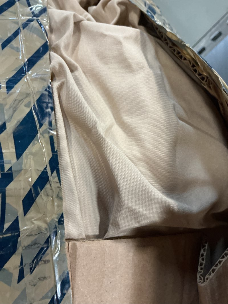 Condition photo showing As Is for miulee beige outdoor seat cushion 24x24 inch set of 2 waterproof & 3 year fade resistant deep seat and back cushion for patio furniture chair sofa couch with handle and adjustable straps 24 x 24 x 4 inch beige 2