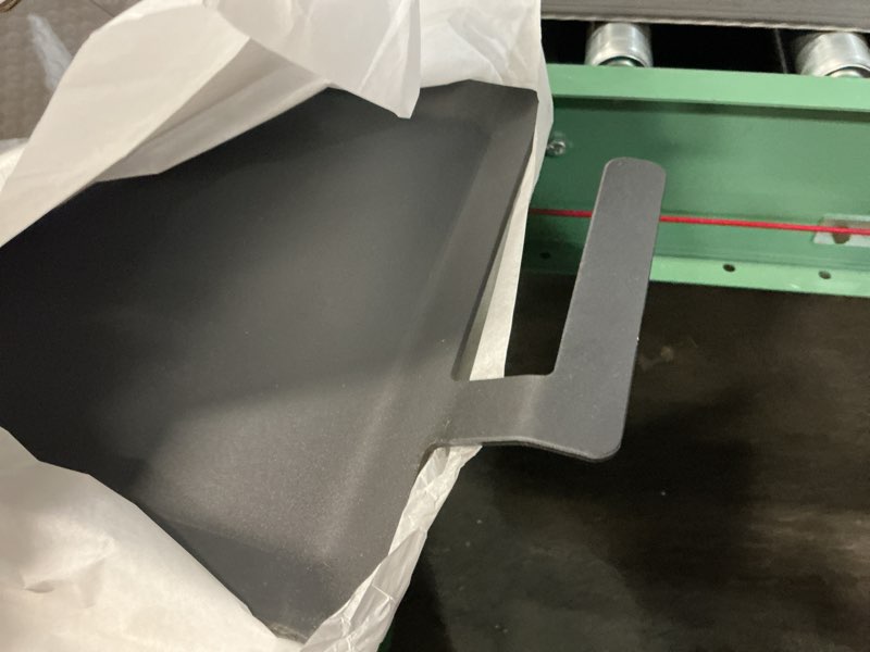 Condition photo showing Good Condition for premium carbon steel griddle comes with grill press, large non-toxic stovetop flat top pan for gas, electric range, induction, grill & campfire, pre-seasoned nitride coating, oven safe to 1200°f 22.5" x 10.5" x 1.5"