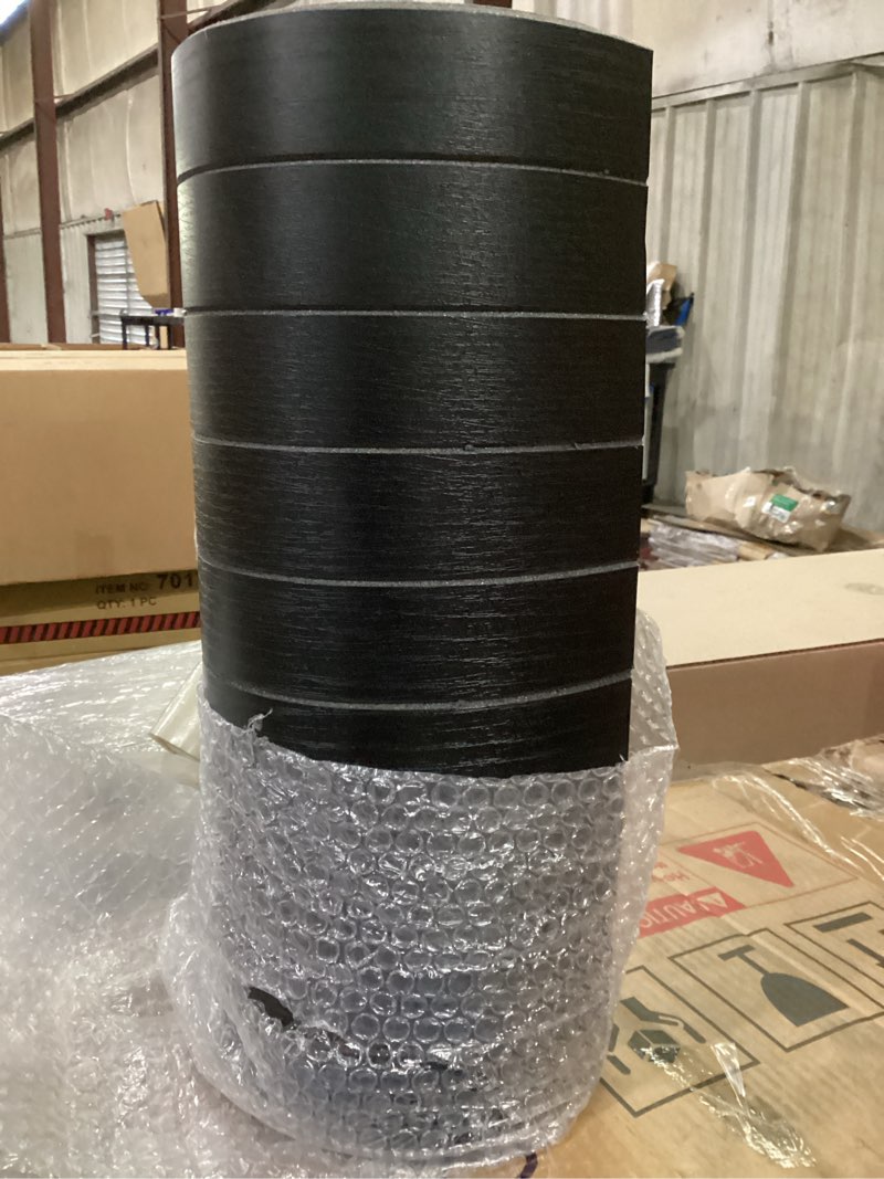 Condition photo showing Good Condition for yu li 3dh peel and stick pvc slat wall panel 236"x15.75" self-adhesive thick faux black wood grain wallpaper panel 3d soundproof wall panels for walls & ceilings 15.8" x 236" black