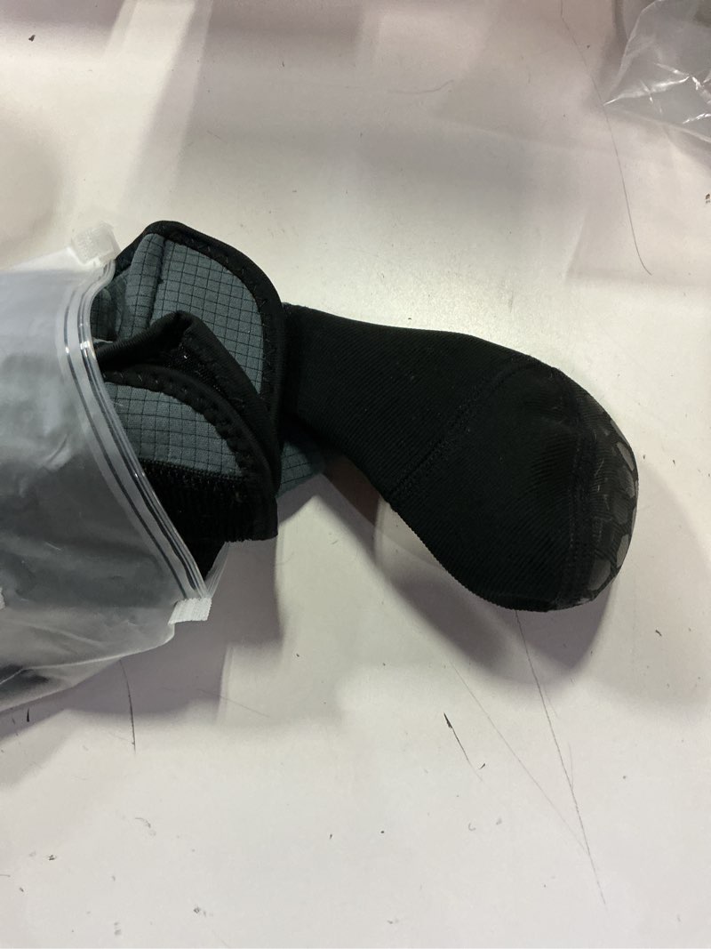 Condition photo showing As Is for dog socks & boots - waterproof anti-licking paw protectors with non-slip bottom, post-surgery recovery sleeves for wound protection (grey, l) grey l