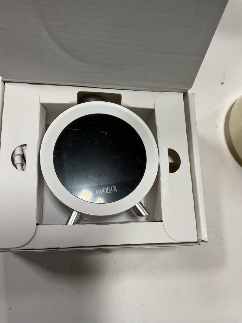 Condition photo showing As Is for MOMILLA Alarm Clock for Heavy Sleepers, Colorful Screen Temperature, Loud 7-Day Programmable 4 Alarms, Small Clocks Bedrooms for Kids Adults Boys Girls, Easy to Set, Digital White Noise, Hourly Chime Silver Button