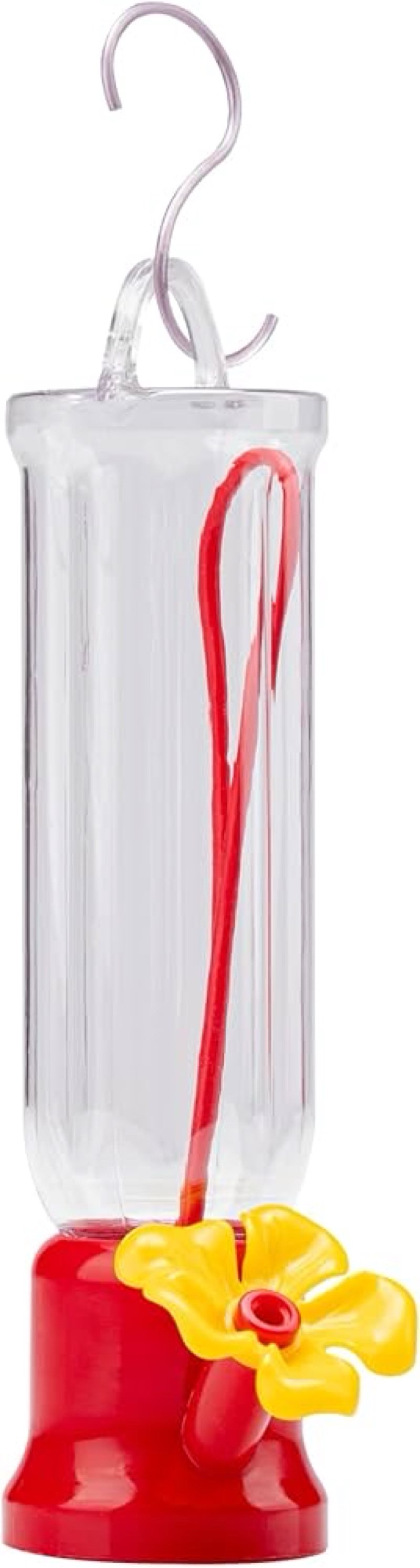 HOME-X Comedero colgante para colibríes, bandeja de alimentación para pájaros, percha para pájaros al aire libre, juego de 2 comederos para colibríes, rojo, 15,24 cm de largo x 1 ½ pulgadas de profundidad