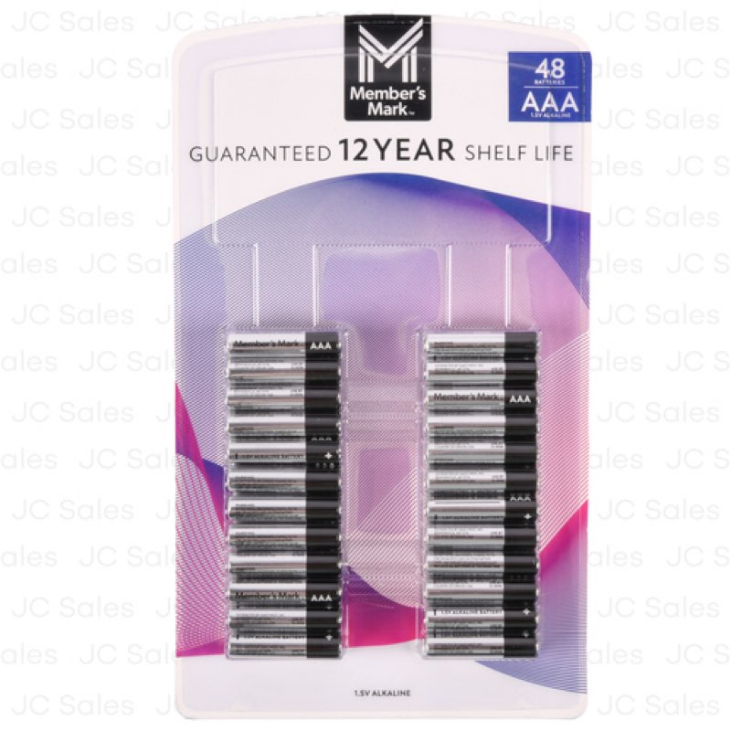 alkaline batteries aaa 1.5v 48 ct