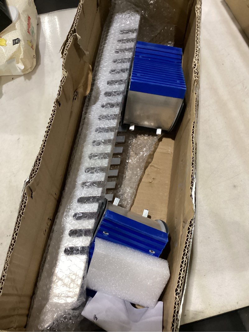 Condition photo showing Good Condition for multi-function lightning starting block sprinter pedals 6 angle adjustable sprinter track and field aluminum suitable for plastic runway cinder track blue 25inch