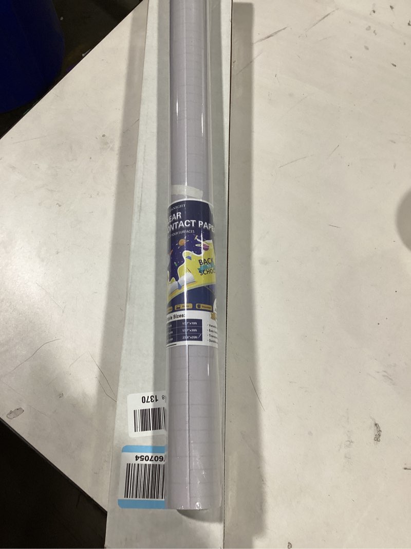 Condition photo showing New/Like New for COSNIGHT Clear Contact Paper Peel and Stick for Wall Protector 23.6in x 20ft/Roll, Clear Wall and Kitchen Cabinets Protector from Furniture 23.6"W x 236"L Clear