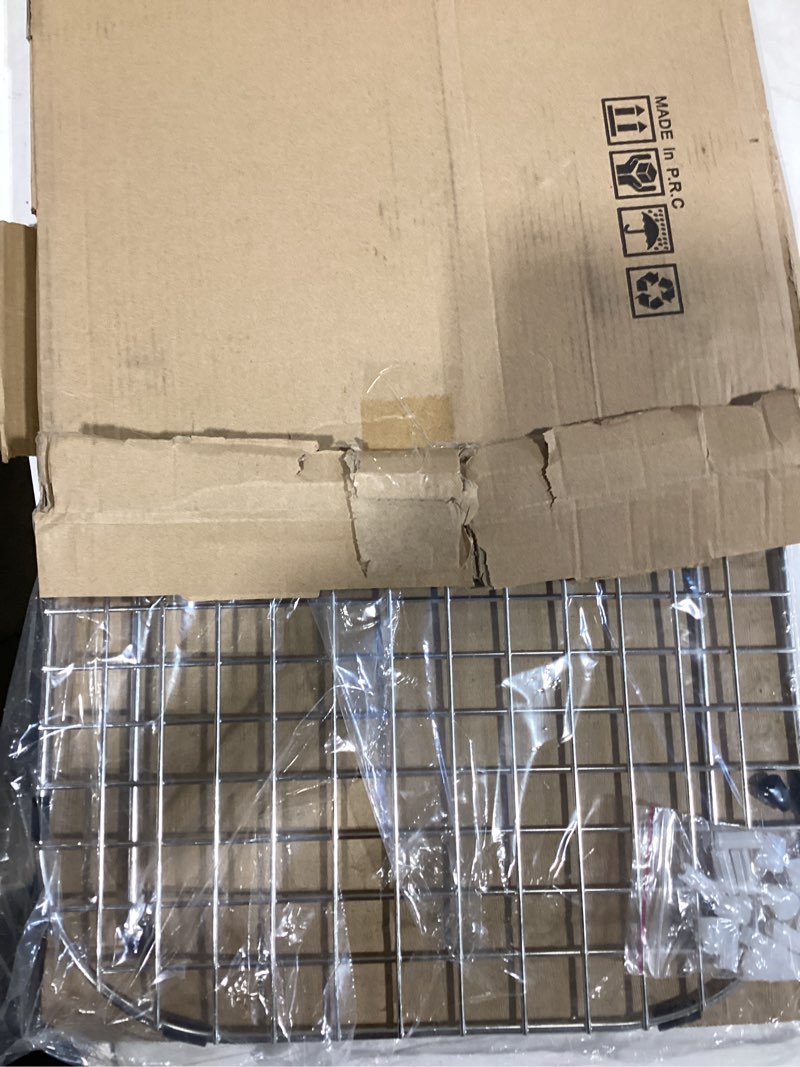 Condition photo showing As Is for sink protectors for kitchen sink stainless steel, 27-1/2" x 14-1/4" sink rack for bottom of sink grid accessories centered drain with corner radius 3-1/2" for single bowl sinks, scratch prevention ??stainless steel 27"x14"