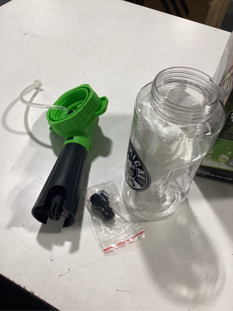 Condition photo showing Good Condition for chemical guys torq foam blaster 6 - foam cannon garden hose attachment, easy to use, sprays thick suds for safe washing trucks, suvs, motorcycles, rvs, and other vehicles foam blaster only