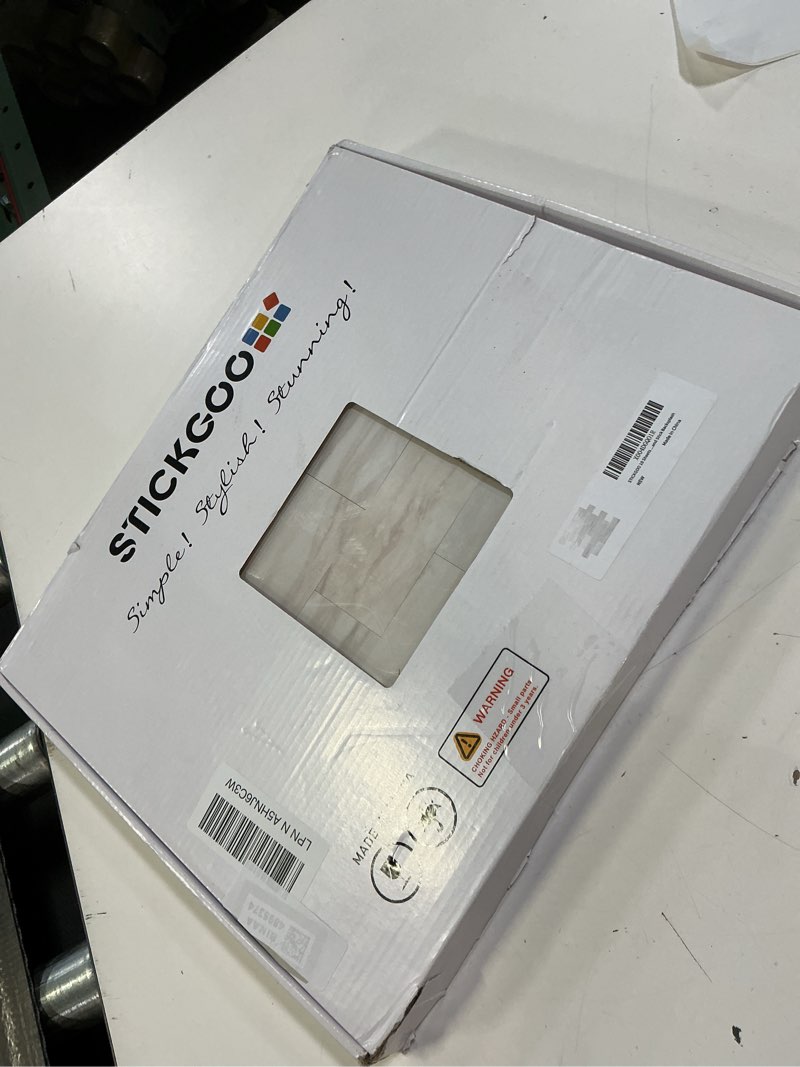Condition photo showing New/Like New for stickgoo 10-sheet subway tile peel and stick backsplash, seamless design polished eurasia beige kitchen backsplash wall tiles, glossy surface waterproof stick on tile for bathroom, rv, fireplace 10 polished eurasia pinkish-biege marble