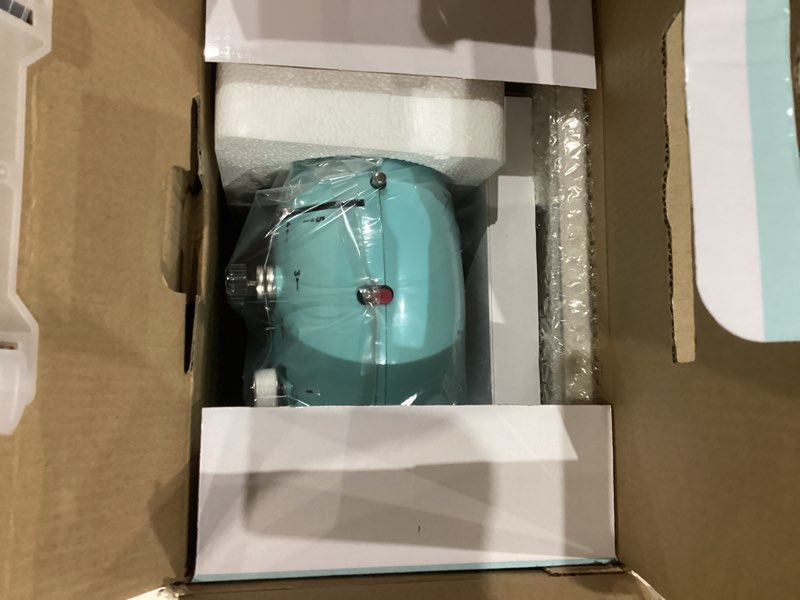 Condition photo showing New/Like New for Magicfly Mini Sewing Machine with Extension Table, Dual Speed Portable Sewing Machine for Beginners with Light, Sewing Kit for Household Use, Blue