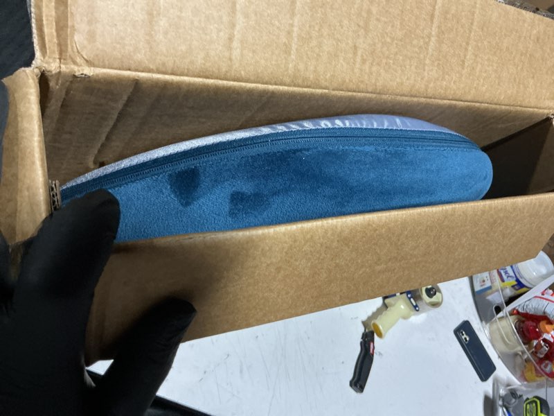 Condition photo showing Good Condition for Nnewvante Floor Chair Adjustable Back Support Chair Foldable Meditation Seating Suede-Like Fabric Multiangle Cushioned Recliner for Adults Kids Video-Gaming Reading Watching, Navy Navy Blue Crystal Velvet Surface-Christmas Gift