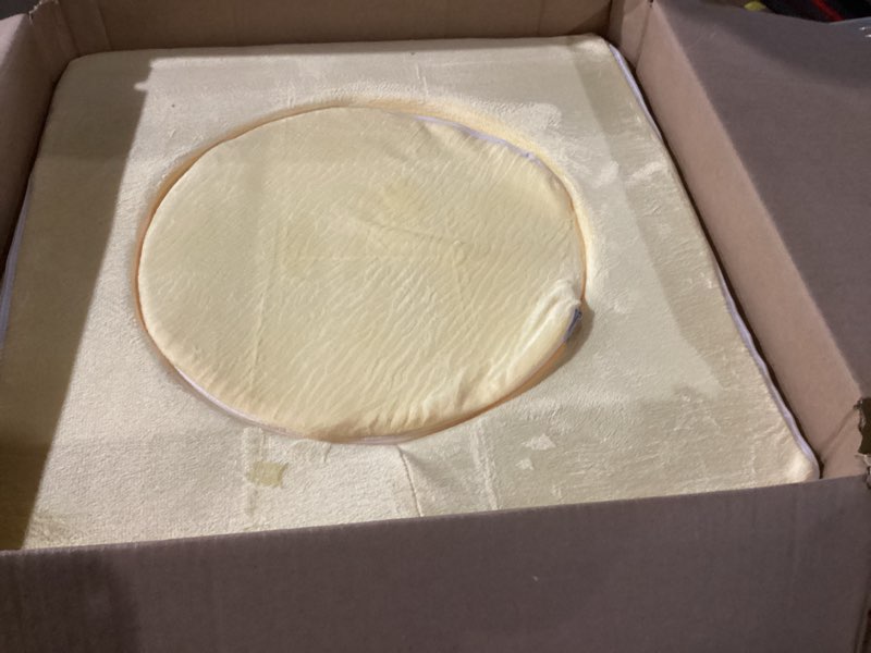 Condition photo showing Good Condition for anti bedsore cushion, breathe freely fiber material waterproof bedsore cushions for butt, t shaped opening triangular slope design anti decubitus cushion for elderly, bedridden, disabled (yellow)