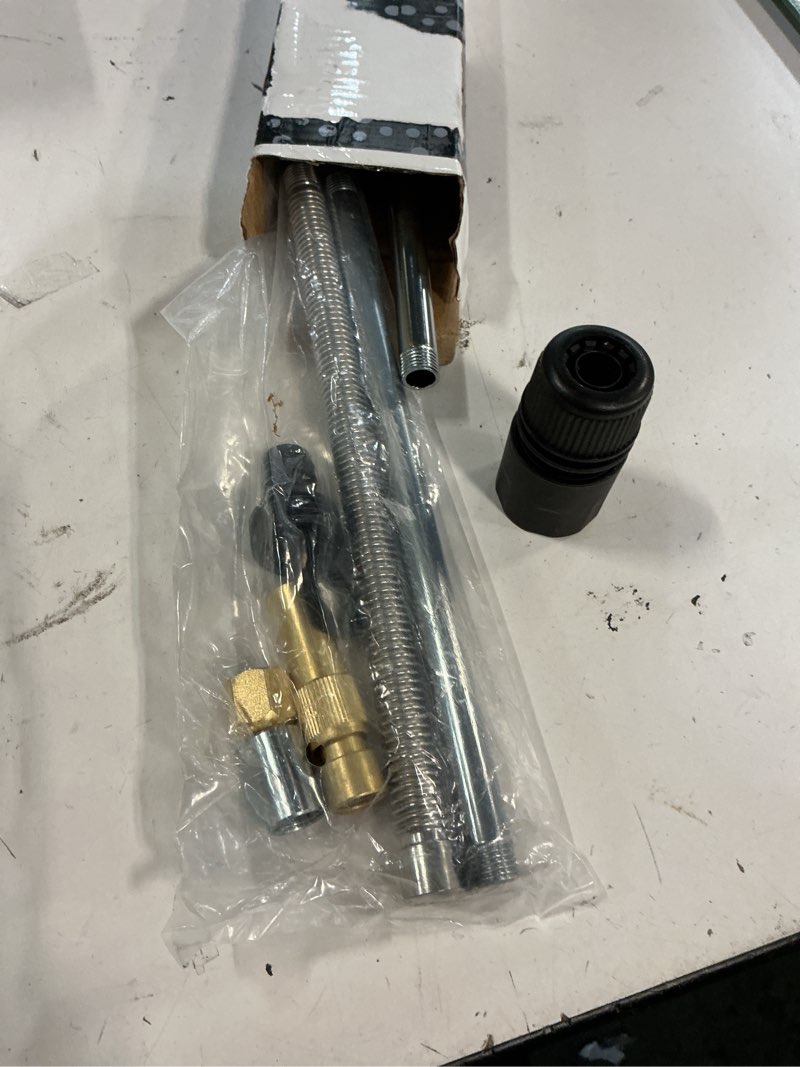 Condition photo showing As Is for hydro jet high pressure power washer-high pressure cleaning tool extra long extendable wand,flexible water hose universal nozzle,gutter patio car pet window cleaning tool black