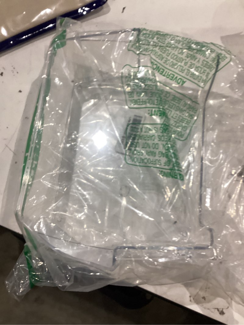 Condition photo showing As Is for wpw10308869 w10308869 refrigerator door shelf bin compatible with whirlpool maytag kitchenaid kenmore french door refrigerator parts bin, replacement 1937673 w10331764 w11227366 ap6019213 ps3494589