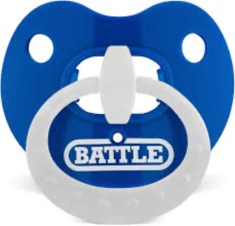Battle Sports Binky Oxygen Football Mouthguard - Detachable Strap, Maximum Breathability, Works with