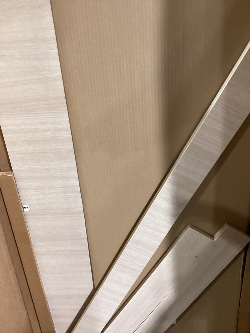 Condition photo showing Good Condition for officesimpli washer dryer countertop, made in usa, non-slip pads, laundry room wood topper, washer dryer cover for top, laundry countertop, laminate finish (rustic oak, standard (27.5" x 54")) rustic oak standard (27.5" x 54")