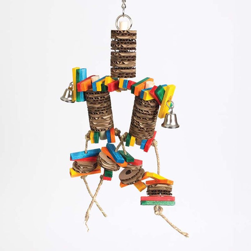 Pop Pop Wood and Cardboard Chewable Parrot Toy