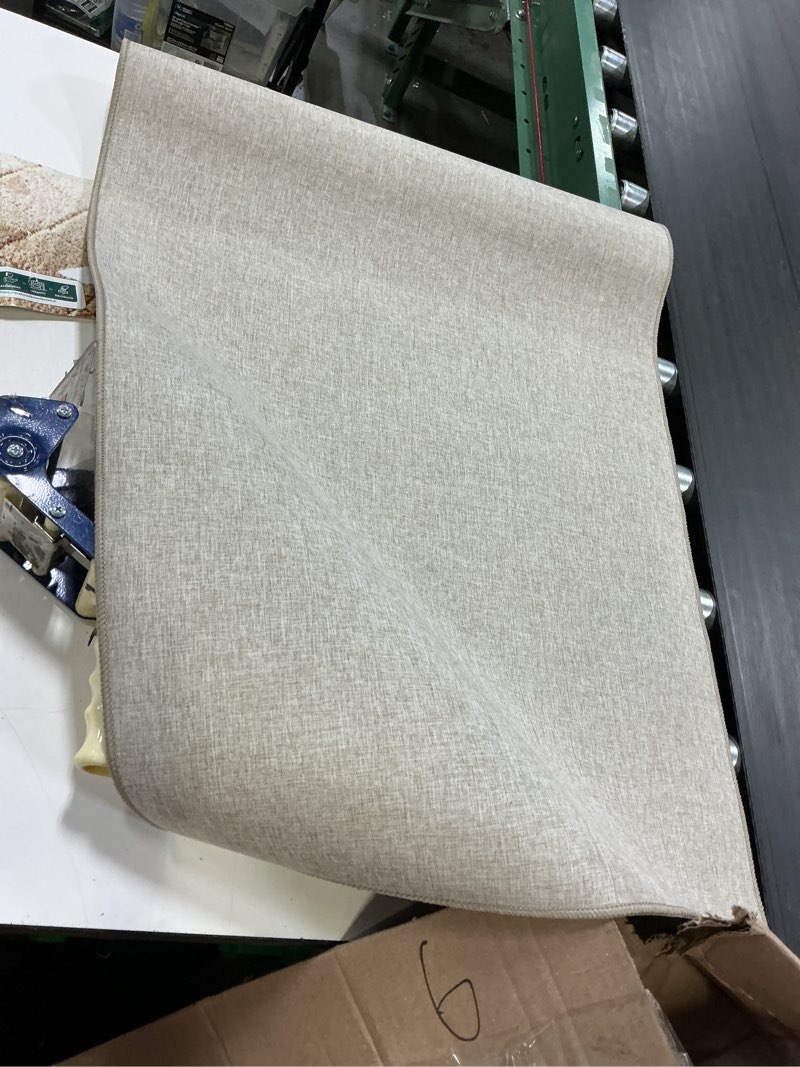 Condition photo showing Good Condition for lekeepgo ultra thin indoor door mat 17"x29", low-profile door mat indoor entrance, non slip rubber backing inside doormat washable welcome front entryway dirt trapper entry mat, khaki khaki 1'5" x 2'5" (rectangular) solid