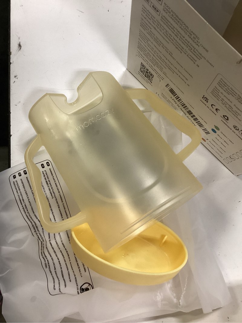 Condition photo showing Good Condition for Momcozy Baby Pouch Holder No Squeeze, Baby Food & Juice Box Holder, Mess-Free, Easy Grip for Self-Feeding, BPA-Free & DEHP-Free, Must-Have for Babies, Yellow