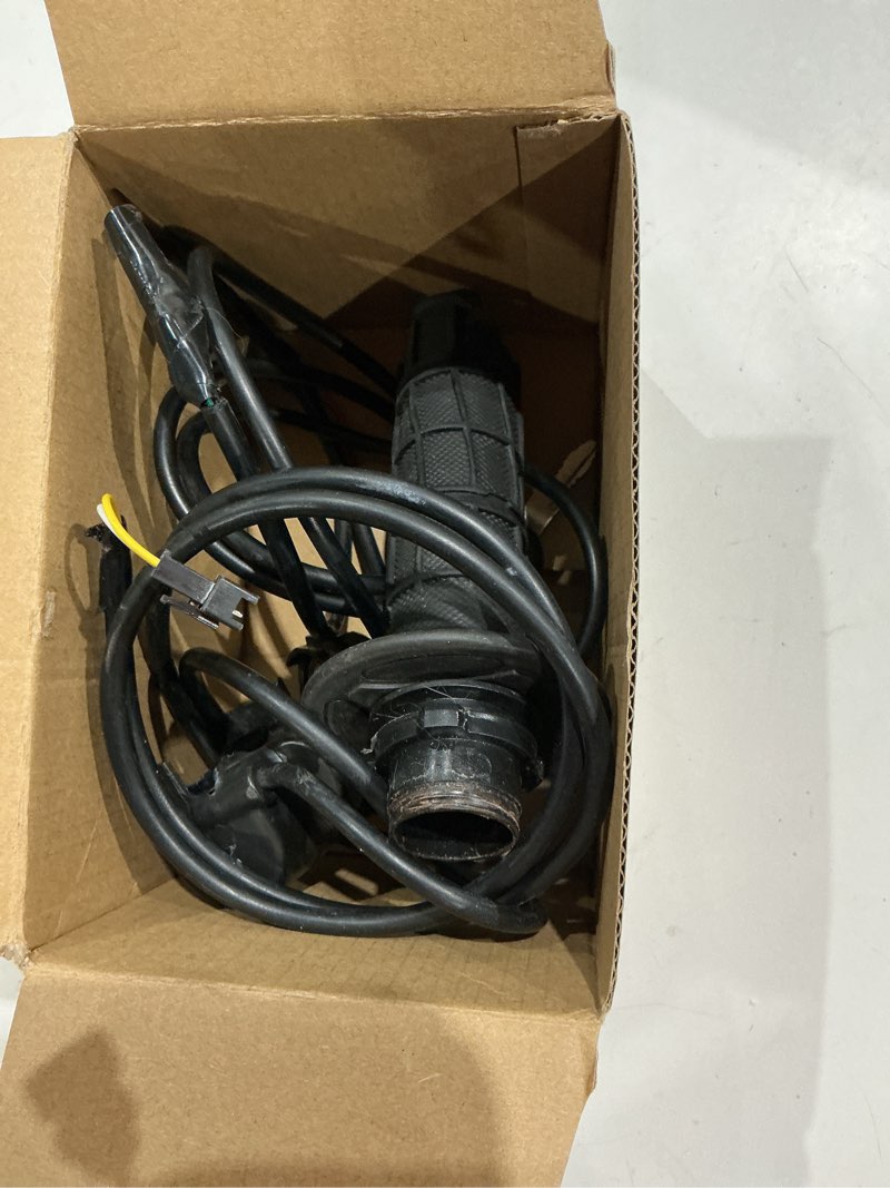 Condition photo showing As Is for full twist throttle compatible with ridstar q20 electric dirt bike, e-bike throttle grip cable kit w/rolling bearing ignition switch replacement part