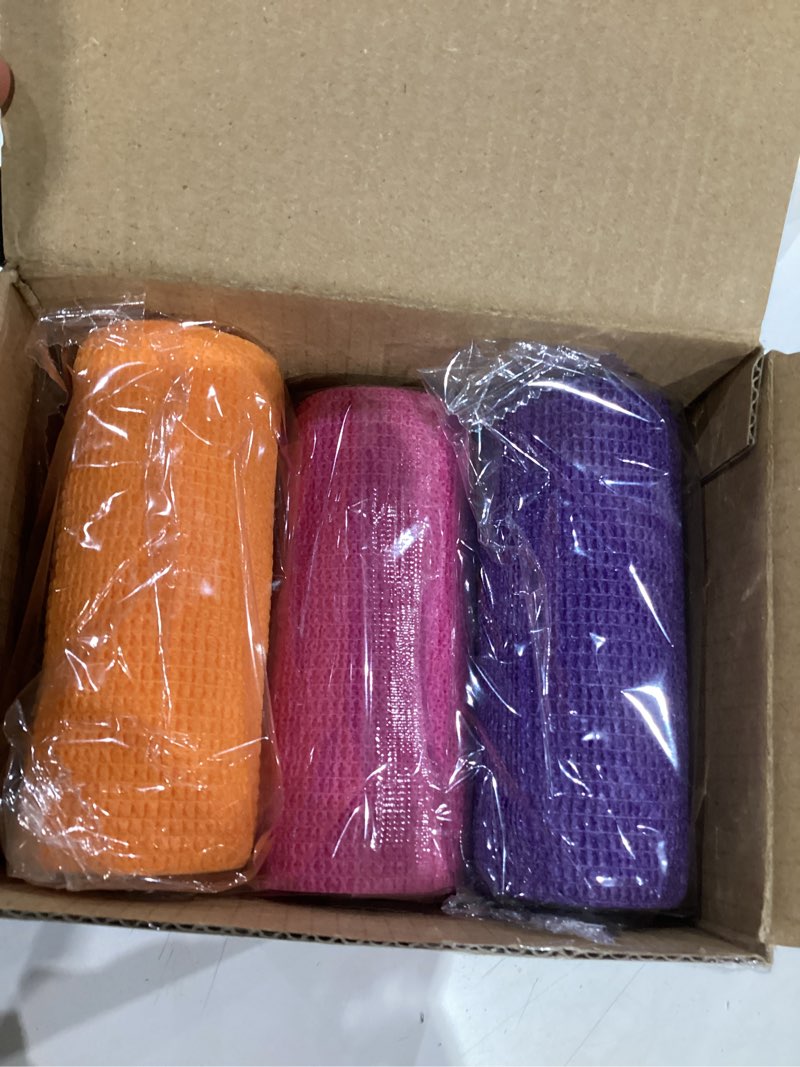Condition photo showing Good Condition for azen 18 pack self adhesive bandage wrap, 4" x 5 yards elastic cohesive bandage wrap, color athletic tape, tattoo grip tape wra, ankle tape, vet wrap a-18color 4 inch