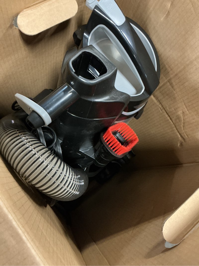 Condition photo showing As Is for hoover maxlife bagless upright vacuum cleaner, power drive swivel xl, pet friendly, powerful suction, hepa filter, uh75210, black and grey