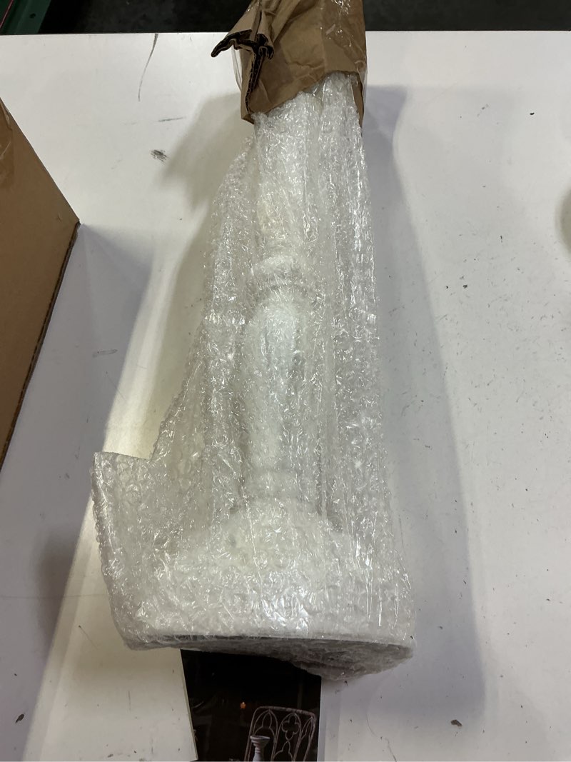 Condition photo showing New/Like New for white rustic candle holders for pillar candles,18-inch vintage wooden candle holders pillar,candle holder for candlesticks,farmhouse style accent decor,gift for home (1piece, 5.5\" x 5.5\" x 18.3\")