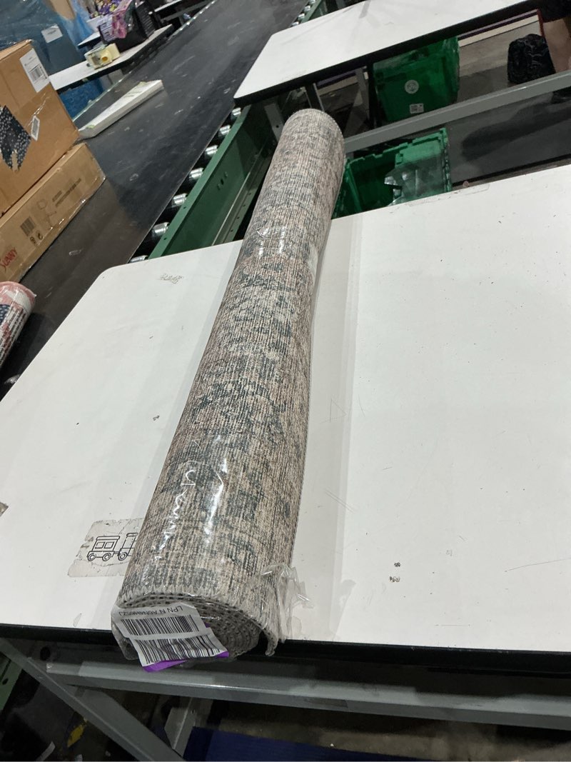 Condition photo showing As Is for loloi skye collection sky-01 grey/apricot 3'-6" x 5'-6" accent rug 3'6" x 5'6" (rectangular) grey / apricot