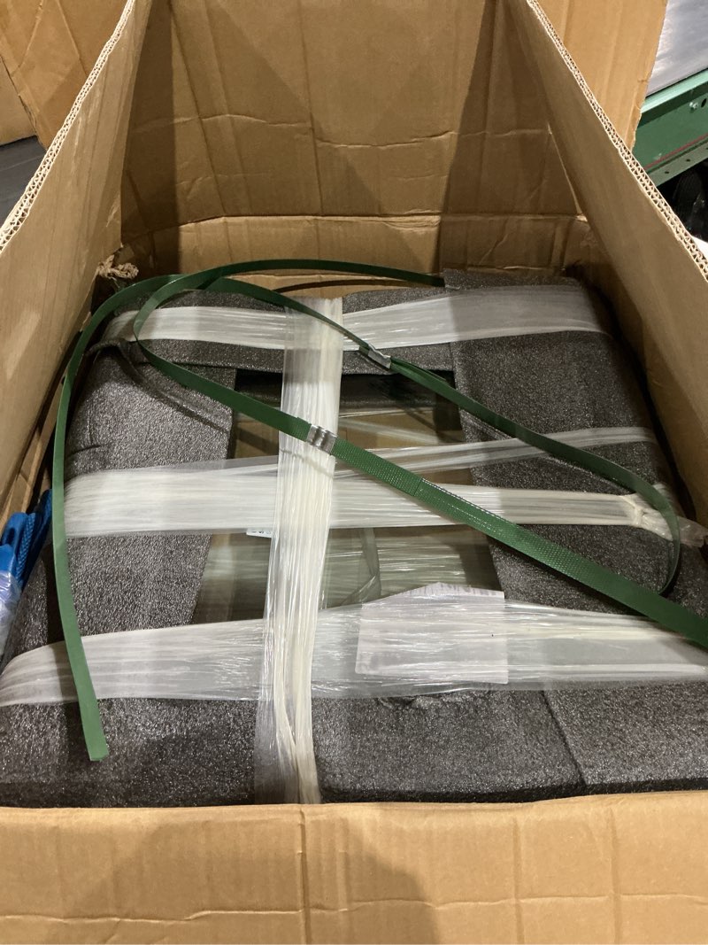 Condition photo showing Good Condition for skylight roof window 19.6 inch, aluminum frame venting skylight with double tempered glass, manual opening roof window for attic balcony roof ventilation(lxw 19.6x19.6in)