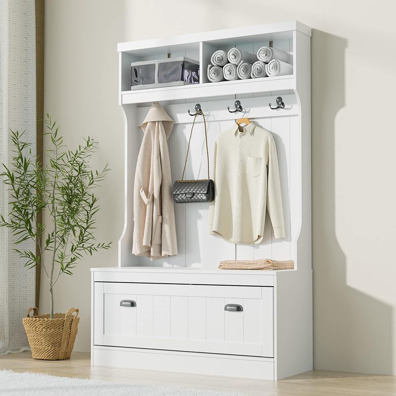 Huong Hall Tree 40.2'' Wide with Bench and Shoe Storage