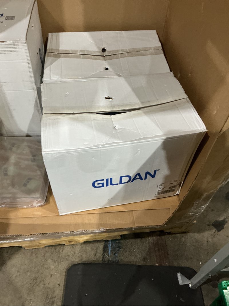 Condition photo showing New/Like New for gildan adult ultra cotton long sleeve t-shirt, style g2400, multipack 72 navy large