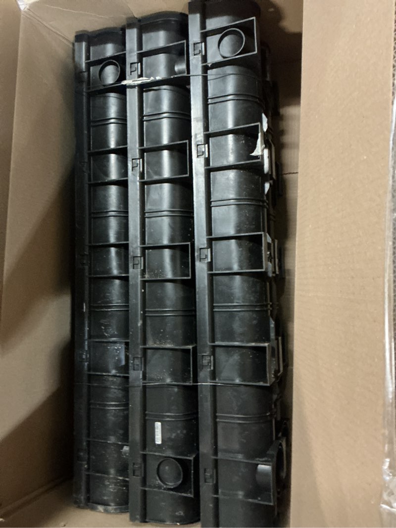 Condition photo showing As Is for 6 pack trench drain system, channel drain with plastic grate, driveway drainage channel systems,channel drain pipe outdoor trench drainage system,5.9x5.1x39 inch