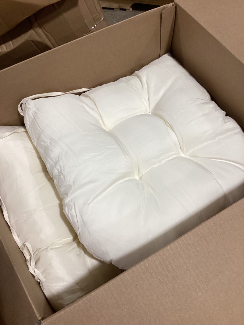 Condition photo showing Good Condition for Rocking Chair Cushion, Set of Thicken Seat & Back Chair Cushions?Soft Thickened Patio Chair Cushions for Indoor/Outdoor (Off-White)
