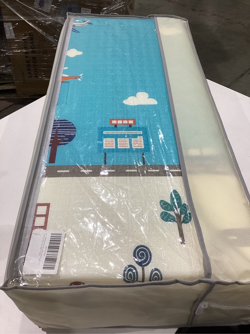 Condition photo showing Good Condition for play mat for babies 79x71 | 0.8inch thick foldable foam playmat for baby | waterproof playmat for toddler crawling | reversible xpe large floor playroom mat kids car