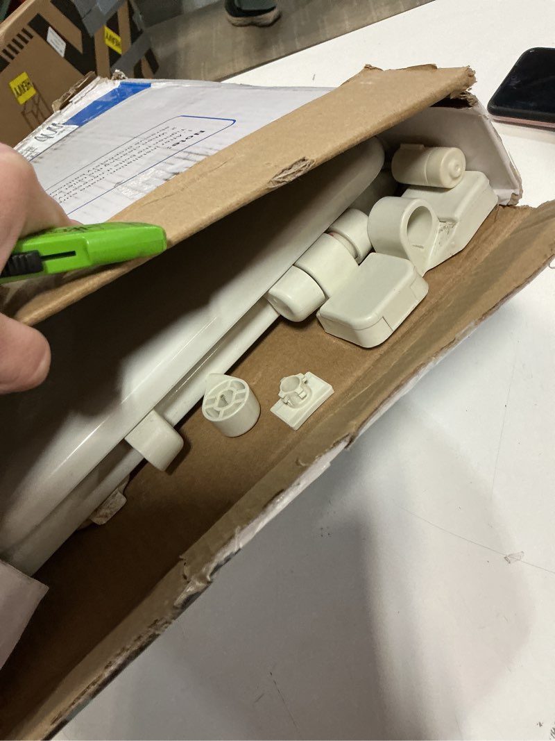 Condition photo showing As Is for WSSROGY Toilet seat Elongated with Slow Close Hinges, Four Bumpers Never Loosen and Easily Remove, Two Sets of Parts, Plastic, White
