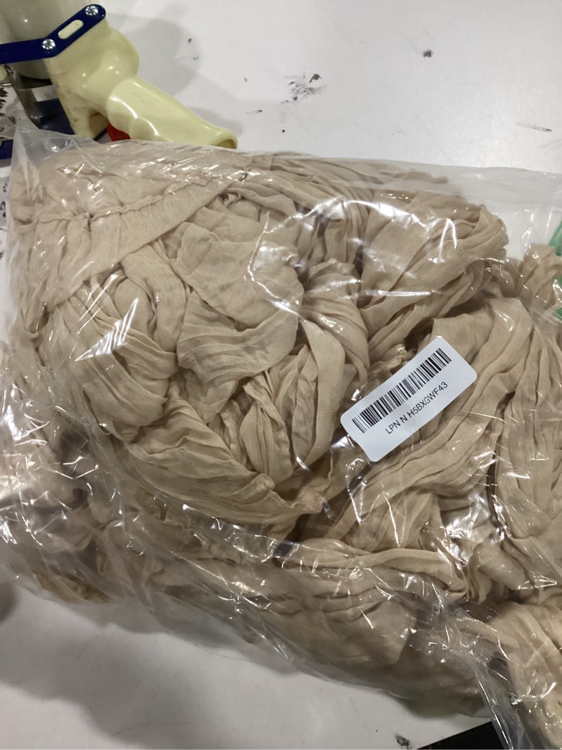 8 Pack Beige Cheesecloth Table Runners 20x120 Inch Gauze Table Runner Cheese Cloth 10FT Beige Table 