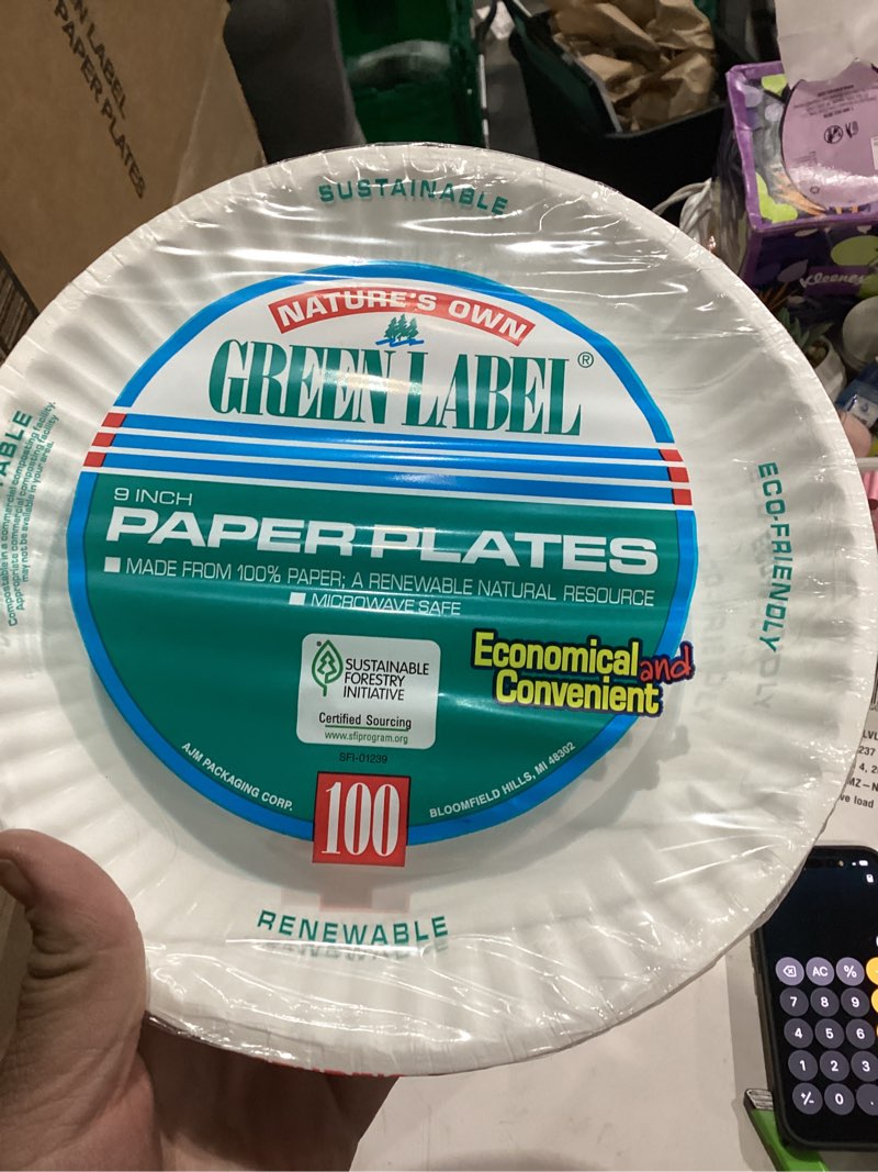Nature s Own Green Label Paper Plates White  100 Ct