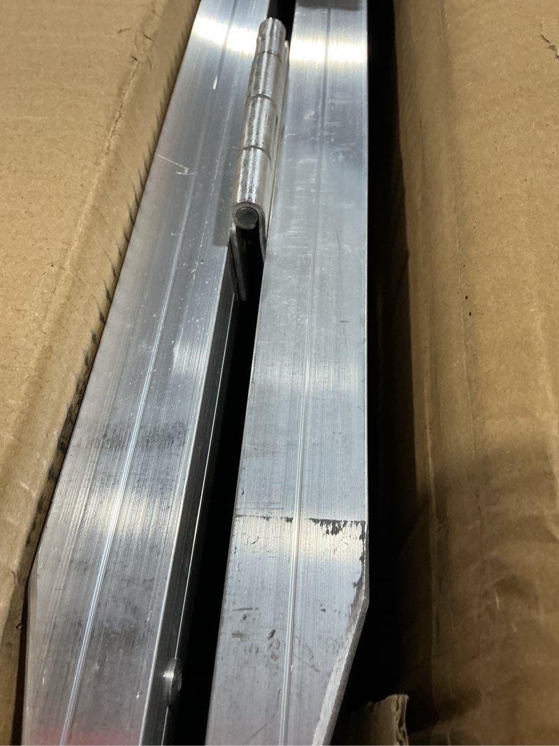 Condition photo showing As Is for 5FT Wheelchair Ramp, 600 lbs Capacity Non-Slip Aluminum Folding Handicap Ramp, Portable Door Threshold Wheelchair Ramps for Home, Steps, Stairs, Doorways, Curbs