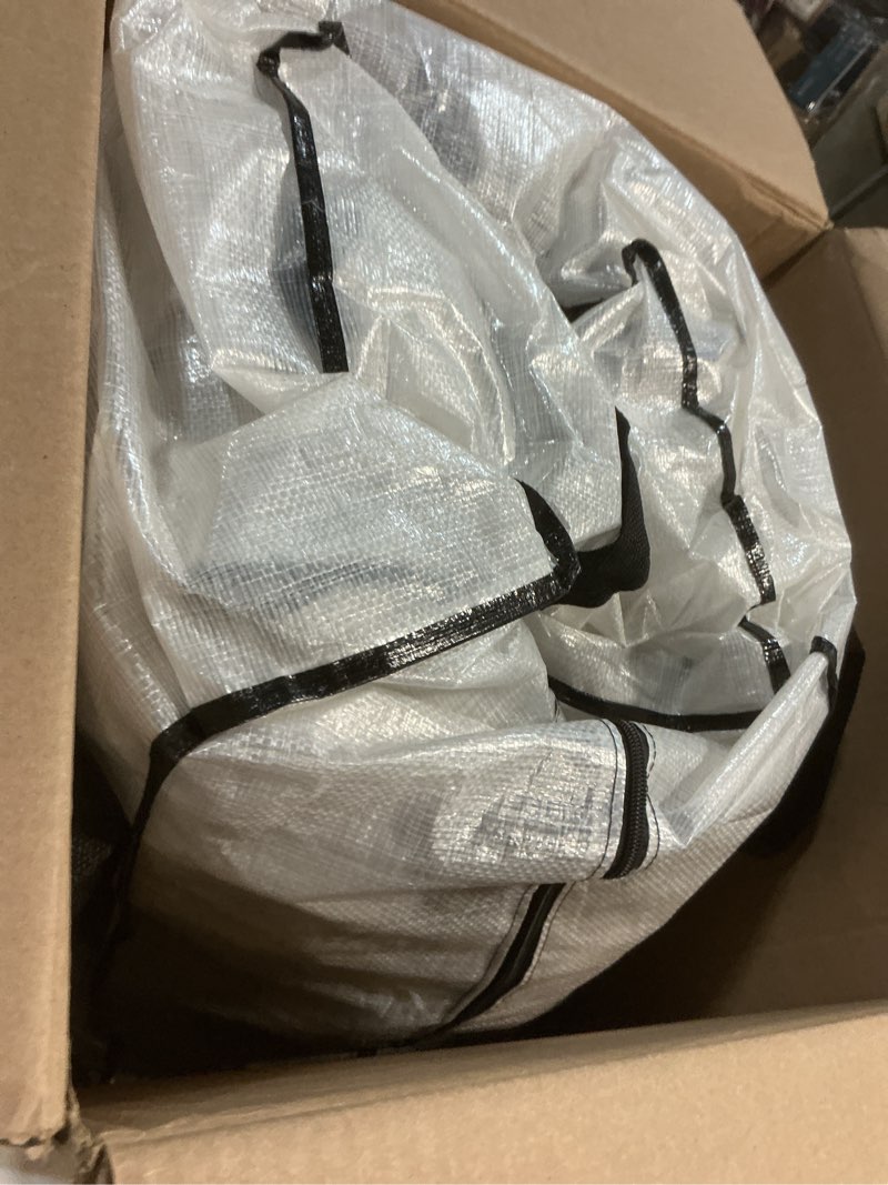 Condition photo showing As Is for 12 pack large strong moving bags with zippers & carrying handles - water-resistant - heavy duty storage tote for space saving, fold flat, alternative to moving box (semi-transparent) semi-transparent 12 pack-24gal