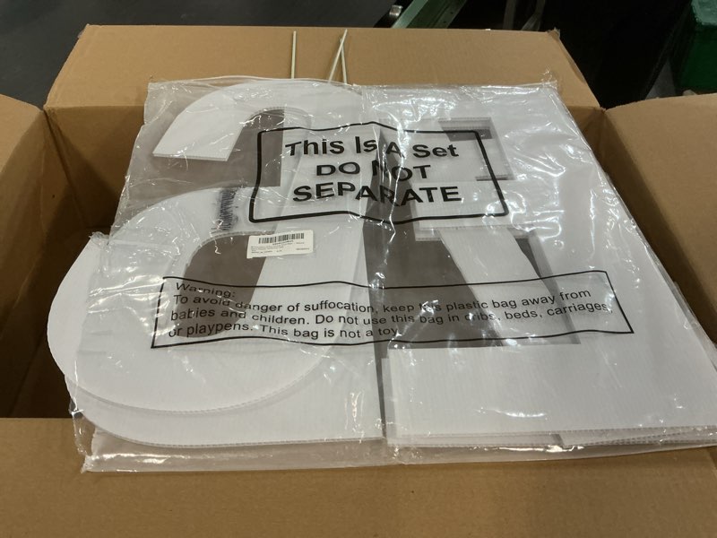 Condition photo showing Good Condition for 5 pcs peace yard sign letter cutouts christmas winter yard signs to spell peace with 12 stakes lawn sign for xmas party decorations guidepost open house, 18 inches tall