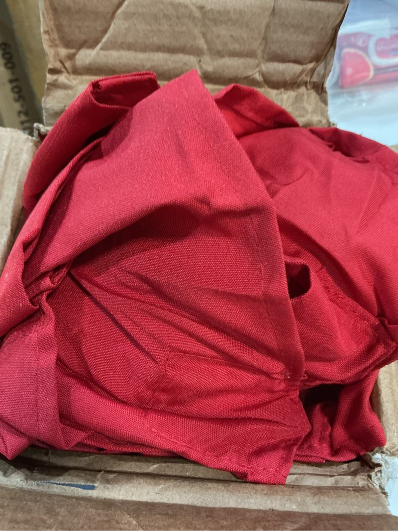 Condition photo showing Good Condition for 10ft patio umbrella, outdoor umbrella with push button tilt and crank, 8 sturdy ribs, uv protection & waterproof market umbrella for pool, backyard, beach,deck red 10ft