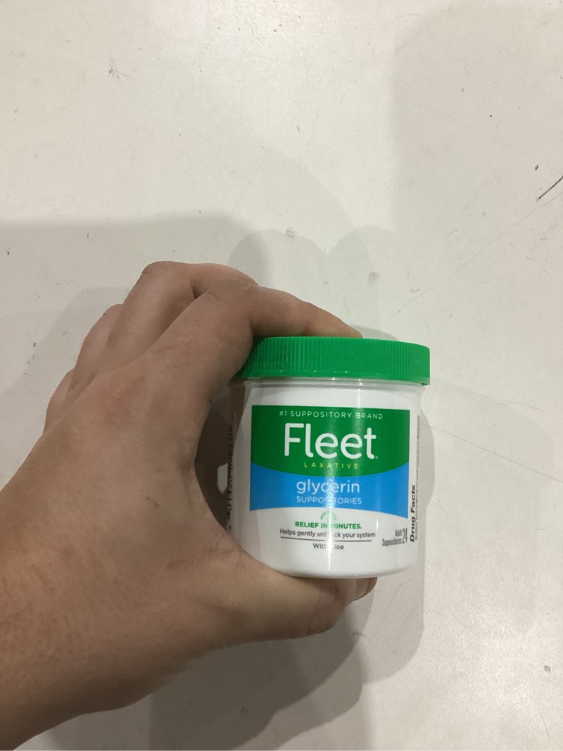 Condition photo showing New/Like New for Fleet Suppos Adult Size 24s Fleet Adult Glycerin Suppository Laxatives