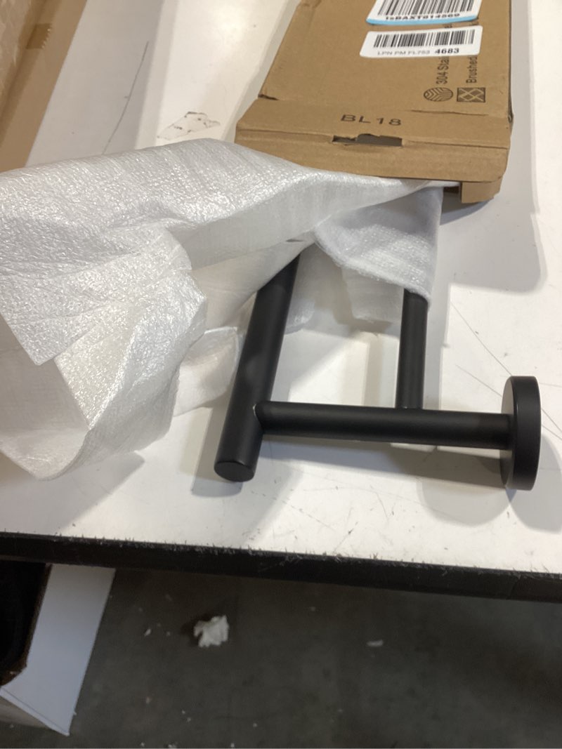 Condition photo showing Good Condition for jqk black double towel bar, 20.5 inch 304 stainless steel thicken 0.8mm towel rack bathroom, towel holder matte black wall mount, useable length 18 inch, tb100l18-pb 20.5 inch matte black