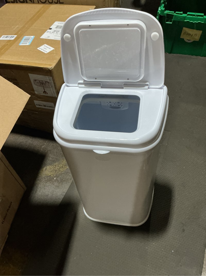 Condition photo showing Good Condition for ubbi adult diaper pail, steel odor locking, no special bag required, awards-winning, modern design, white white adult