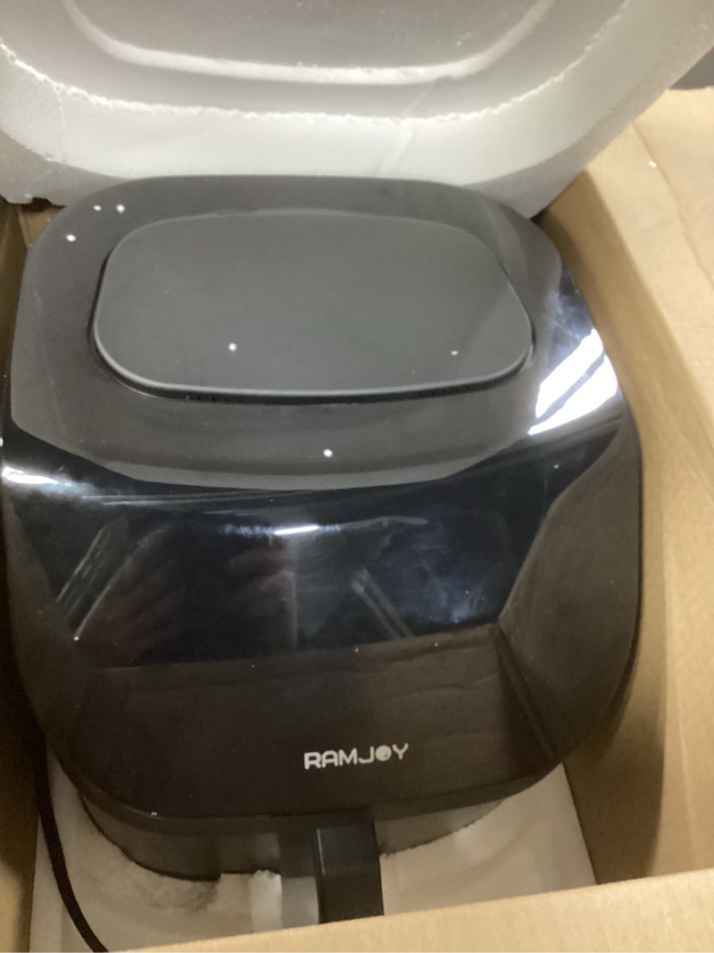 Air Fryer 6.8 Quarts, 10-in-1 Functions, Air Fry, Roast, Bake, Broil, Dehydrate, Large & Compact Air Fryers, Nonstick & Dishwasher-Safe Airfryer Basket, Stainless Steel Air Fryer, Metal Grey