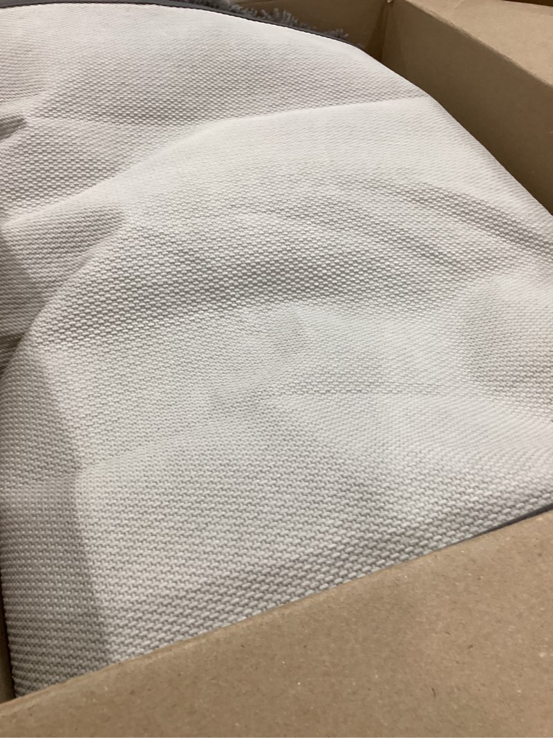 Condition photo showing As Is for Disolla Bathroom Rugs 24x48 Non Slip Dark Grey Fluffy Bath Mat for Bathroom Floor Washable Plush Lux